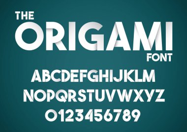 Biçimlendirilmiş modern yazı tipi ve alfabenin vektörü