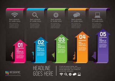 Modern dairesel bilgi-grafik ögesi ve düzeninin vektörü