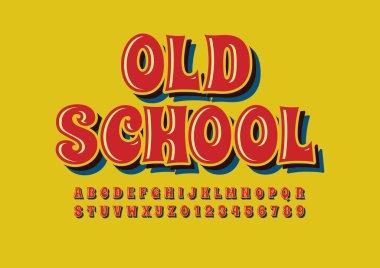 Biçimlendirilmiş modern yazı tipi ve alfabenin vektörü