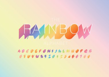 Biçimlendirilmiş modern yazı tipi ve alfabenin vektörü