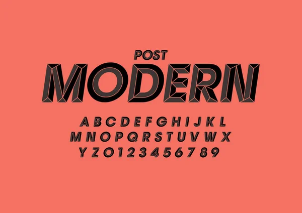 Vector Stylized Modern Font Alphabet — Stock Vector