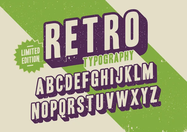 Vector Tipografía Moderna Estilizada Alfabeto — Vector de stock