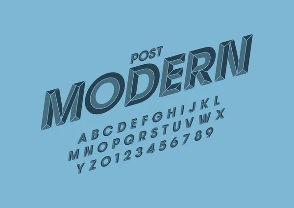Vektor För Stiliserade Moderna Typsnitt Och Alfabet — Stock vektor