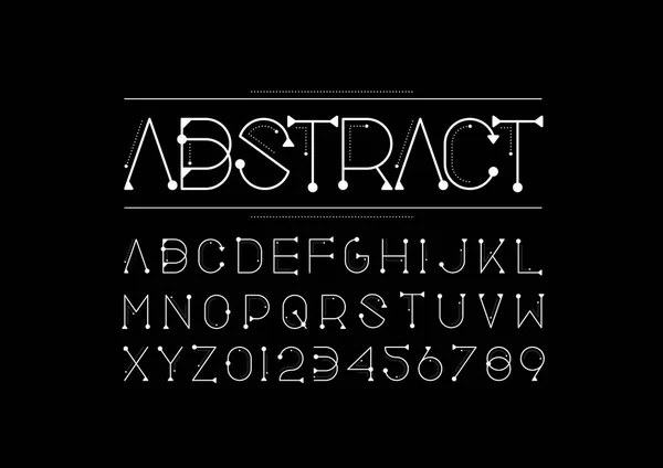 Vector Van Gestileerd Modern Lettertype Alfabet — Stockvector