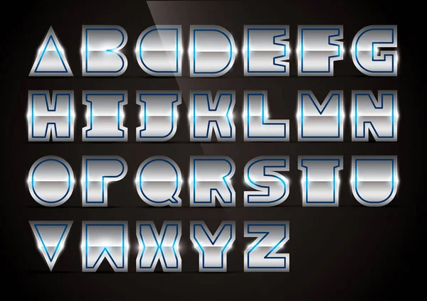 様式化された現代フォントとアルファベットのベクトル — ストックベクタ