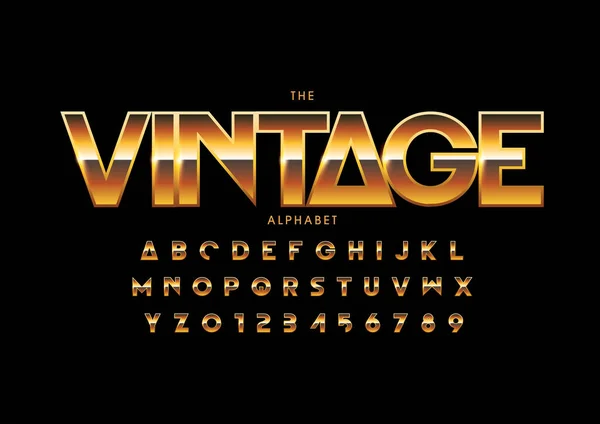 Vektor Stilisierter Vintage Oder Retro Schrift Und Alphabet — Stockvektor