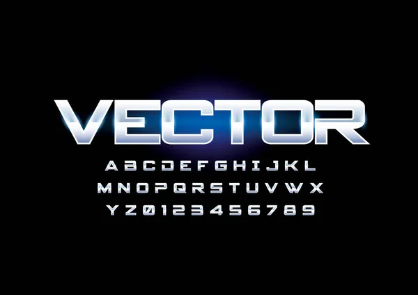 Vector Tipografía Moderna Estilizada Alfabeto — Vector de stock