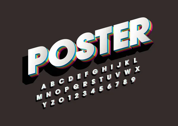 Vector Van Gestileerd Modern Lettertype Alfabet — Stockvector