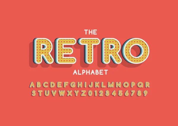 Vector Van Vintage Retro Gestileerd Lettertype Alfabet — Stockvector