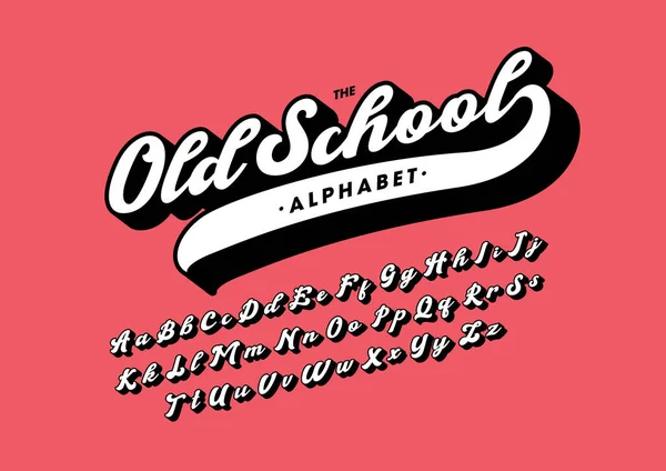 Vector Van Gestileerde Vintage Retro Lettertype Alfabet — Stockvector