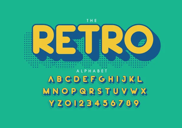 Vector Van Kleurrijk Gestileerd Lettertype Alfabet — Stockvector