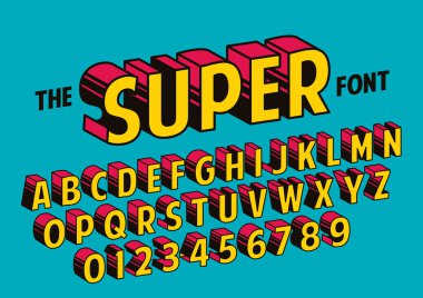 Biçimlendirilmiş modern yazı tipi ve alfabenin vektörü