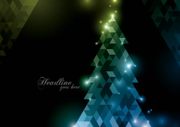Vektor Von Weihnachtsbaum Dekoration Und Hintergrund — Stockvektor