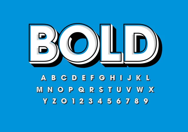 Biçimlendirilmiş modern yazı tipi ve alfabenin vektörü
