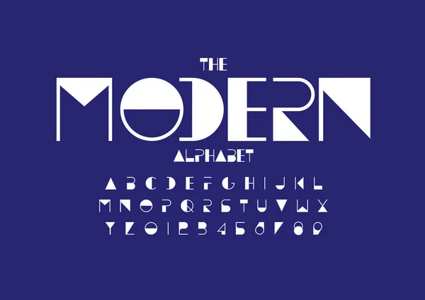 様式化された現代フォントとアルファベットのベクトル — ストックベクタ