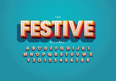 Biçimlendirilmiş modern yazı tipi ve alfabenin vektörü