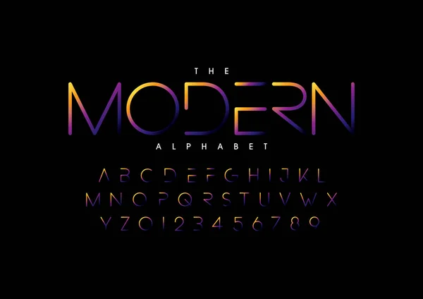 Biçimlendirilmiş Modern Yazı Tipi Alfabenin Vektörü — Stok Vektör