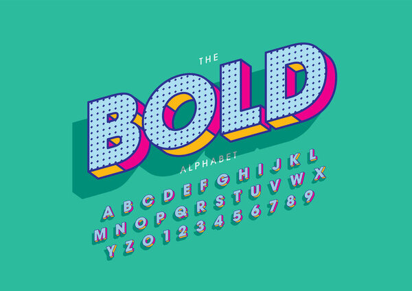 Вектор стилизованного современного шрифта и алфавита