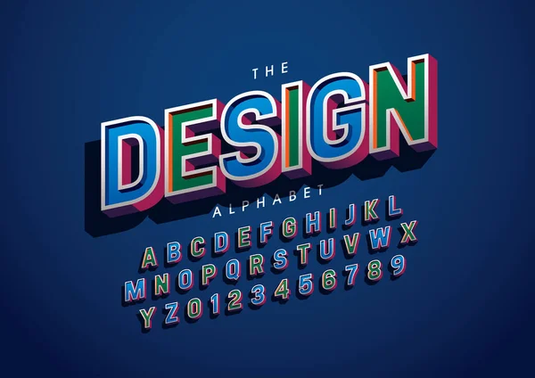 Vector Van Gestileerd Modern Lettertype Alfabet — Stockvector