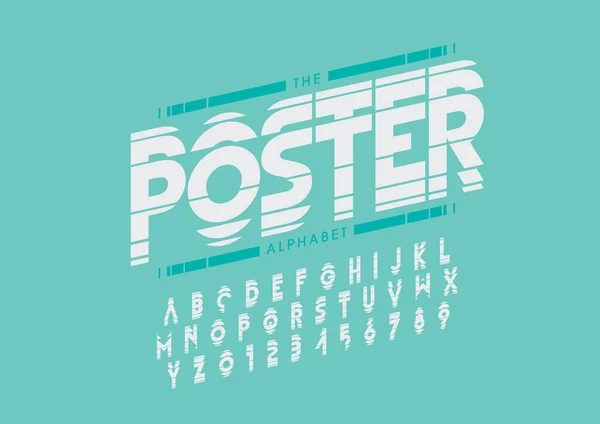 Vector Van Gestileerd Modern Lettertype Alfabet — Stockvector