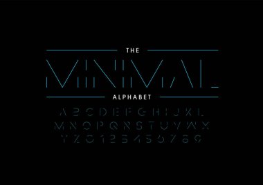 Biçimlendirilmiş vintage yazı tipi ve alfabesinin vektörü