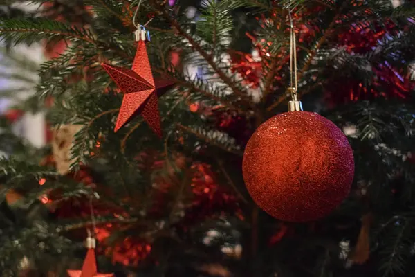 Christbaumschmuck Großaufnahme — Stockfoto