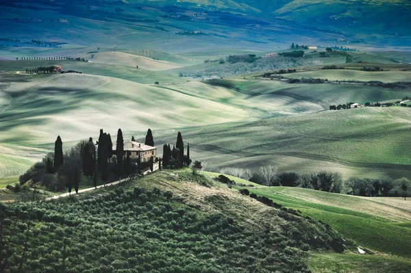 Een Landschapsmening Tuscany — Stockfoto