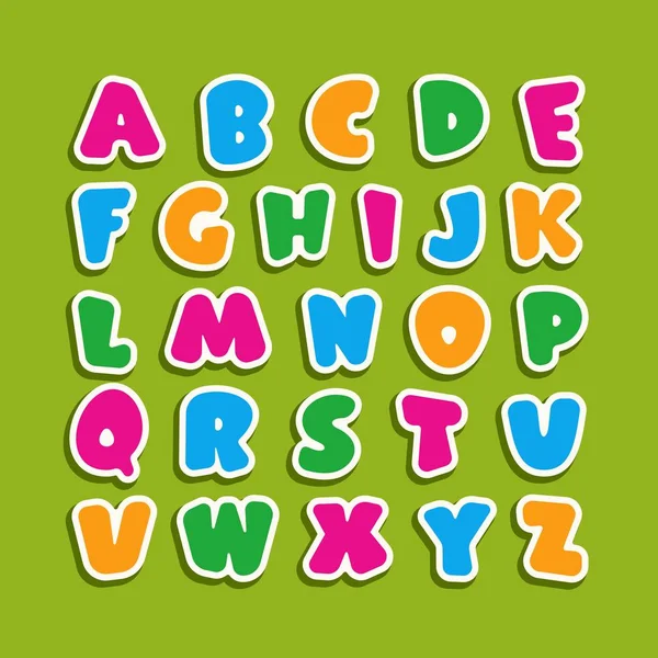 Alfabeto Bambini Stile Cartone Animato Caratteri Bambini Con Lettere Rosa -  Vettoriale Stock di ©zhigulinadesign@gmail.com 201373956