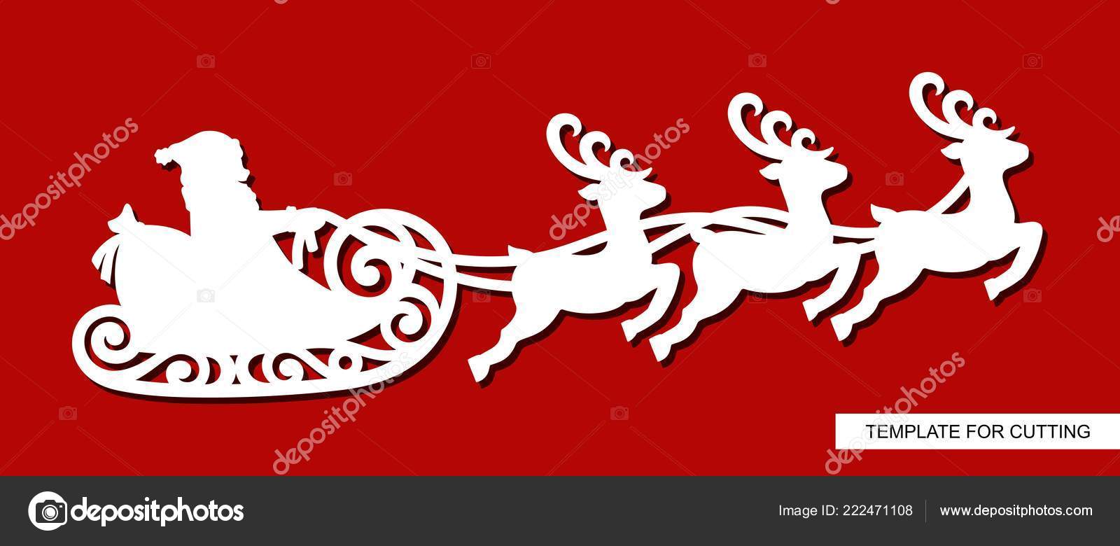 santa sleigh template