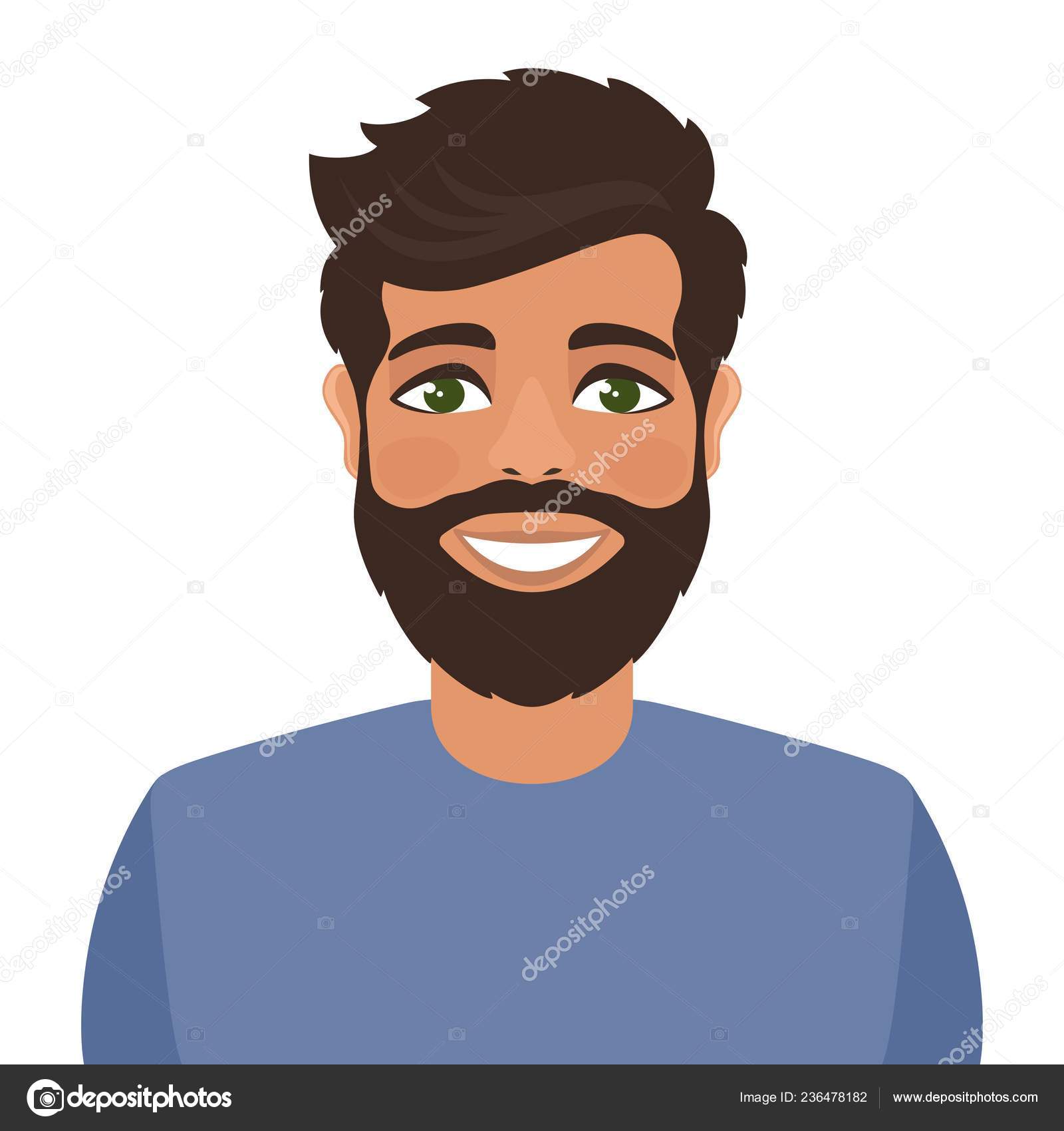 Smiling Man Green Eyes Brown Hair Blue Shirt Flat Style Stock Vector Image by ©zhigulinadesign@ #236478182 Smiling Man Green Eyes Brown Hair Blue Shirt Flat Style Stock Vector Image by ©zhigulinadesign@ #236478182