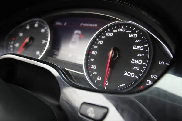 Old Speedometer Dashboard Black Car Stock Picture