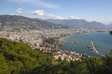 Alanya, Türkiye, Kasım 2018 üstten görünüm, Alanya şehir panoraması.