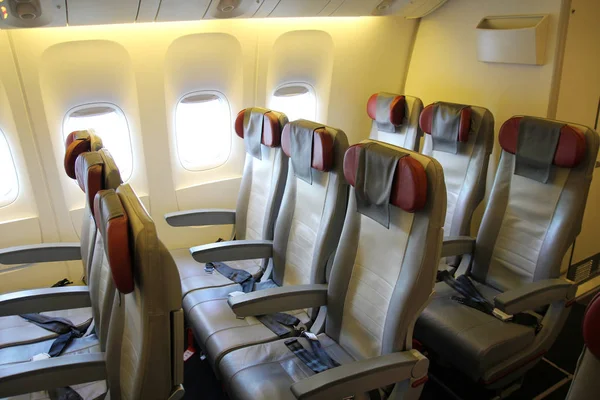 Passenger Seats Airplane Economy Class — Stock Photo, Image