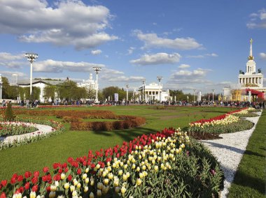 Moskova, Rusya, Mayıs 2019. Kamu parkı Vdnkh