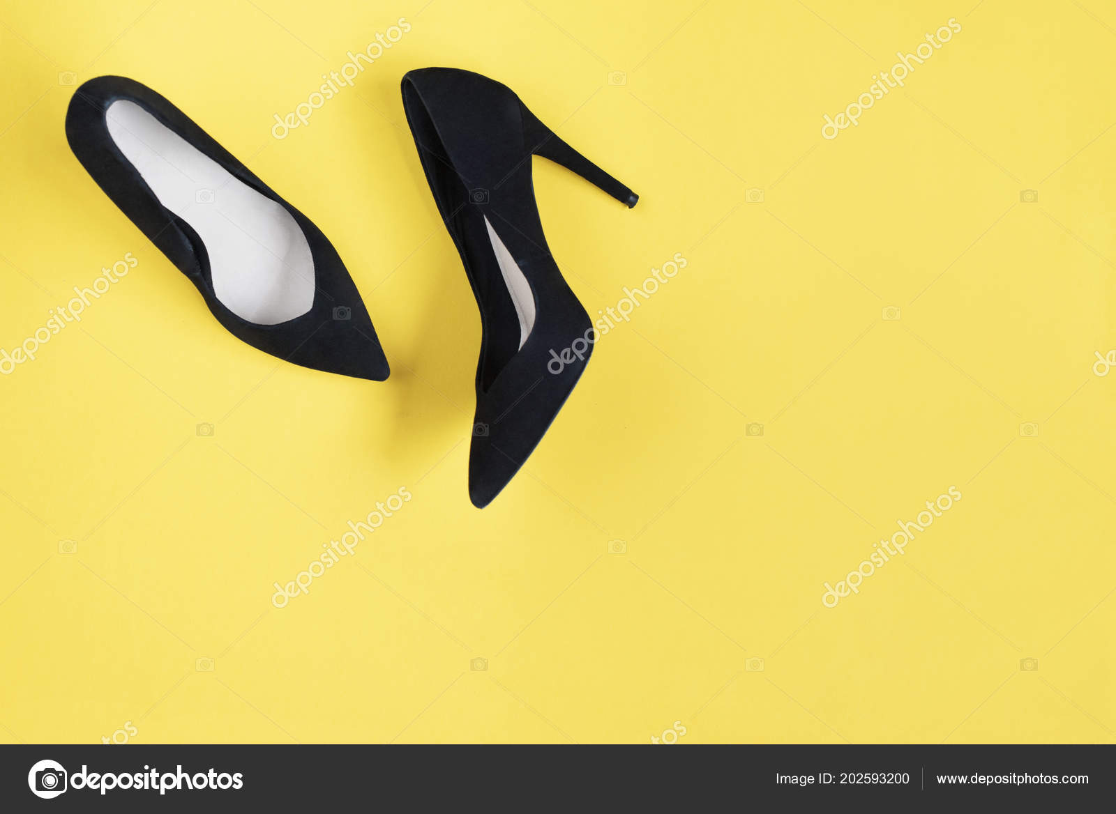 yellow black heels