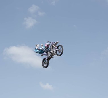 Prag, Çek Cumhuriyeti - 16.5.2019 Fmx Supermann koltuk kapma