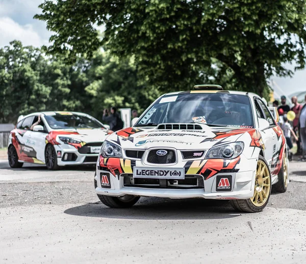 Praga, República Checa - 16 / 5 / 2019 Subaru Rallye especial Fotos De Bancos De Imagens