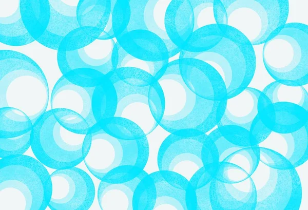 Cercles hypnotiques bleus sur fond blanc — Photo