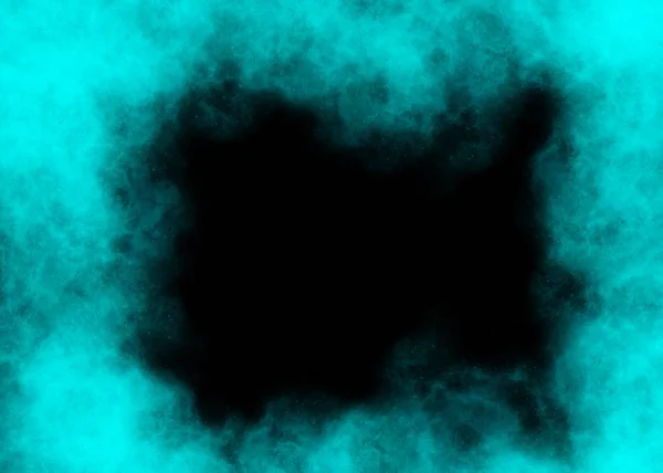 Blue smoke frame on black background