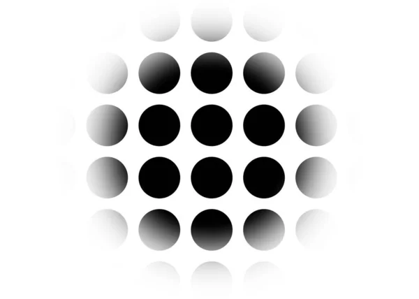 Zwarte cirkels in formatie met witte mist erop — Stockfoto