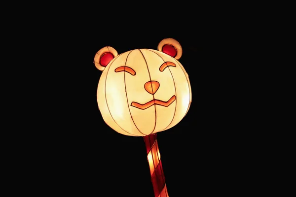 Китайських ліхтарів плюшевого ведмедика цукерки — стокове фото