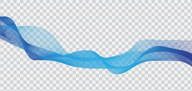 Mavi renkli çizgiler dalgası. Soyut dalgalı çizgiler. Yaratıcı hat sanatı. Yüksek çözünürlük.