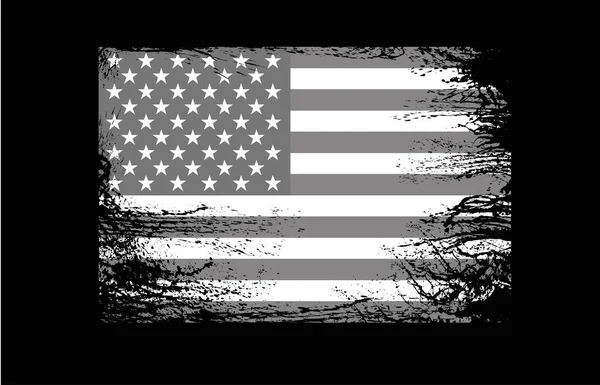 Grunge Usa Bandiera Sfondo Nero Alta Risoluzione — Vettoriale Stock