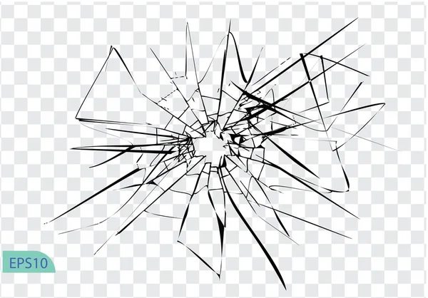 Broken Blue Glass Cracks Bullet Marks Glass You Can Easy — Stock Photo, Image