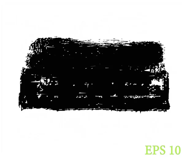 Schwarze Linie Grunge Pinselstriche Farbset Eps — Stockvektor