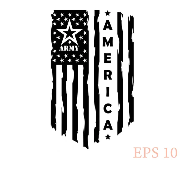 アメリカ国旗 ベテラン旗 アメリカ国旗 ウサ旗 Eps 10クリップアート — ストックベクタ