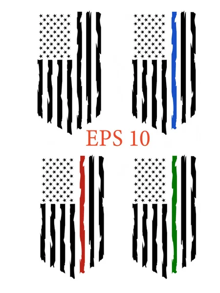 Amerikan bayrağı, gazi bayrağı, Amerikan bayrağı, Amerikan bayrağı. EPS 10, Clip Art,