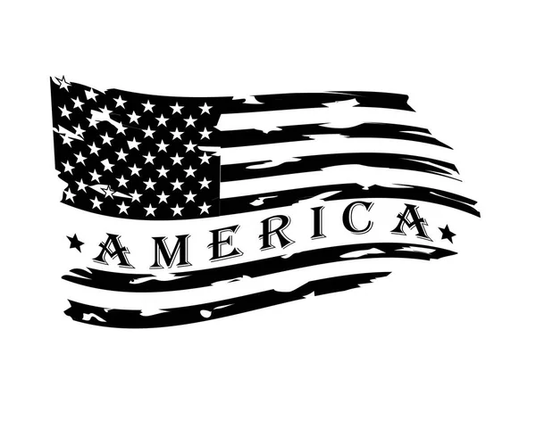 Flag Distressed American Flag Eps Patriot Flag Military Flag American — 스톡 벡터