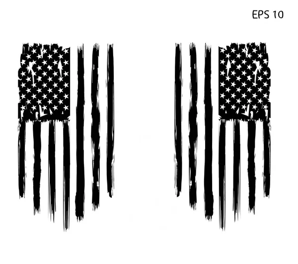 Σημαία Ηπα Διαταραγμένη Αμερικανική Σημαία Eps Πατριωτική Σημαία Στρατιωτική Σημαία — Διανυσματικό Αρχείο