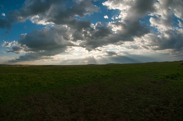 Afrika Keňa Zataženo Krajina — Stock fotografie